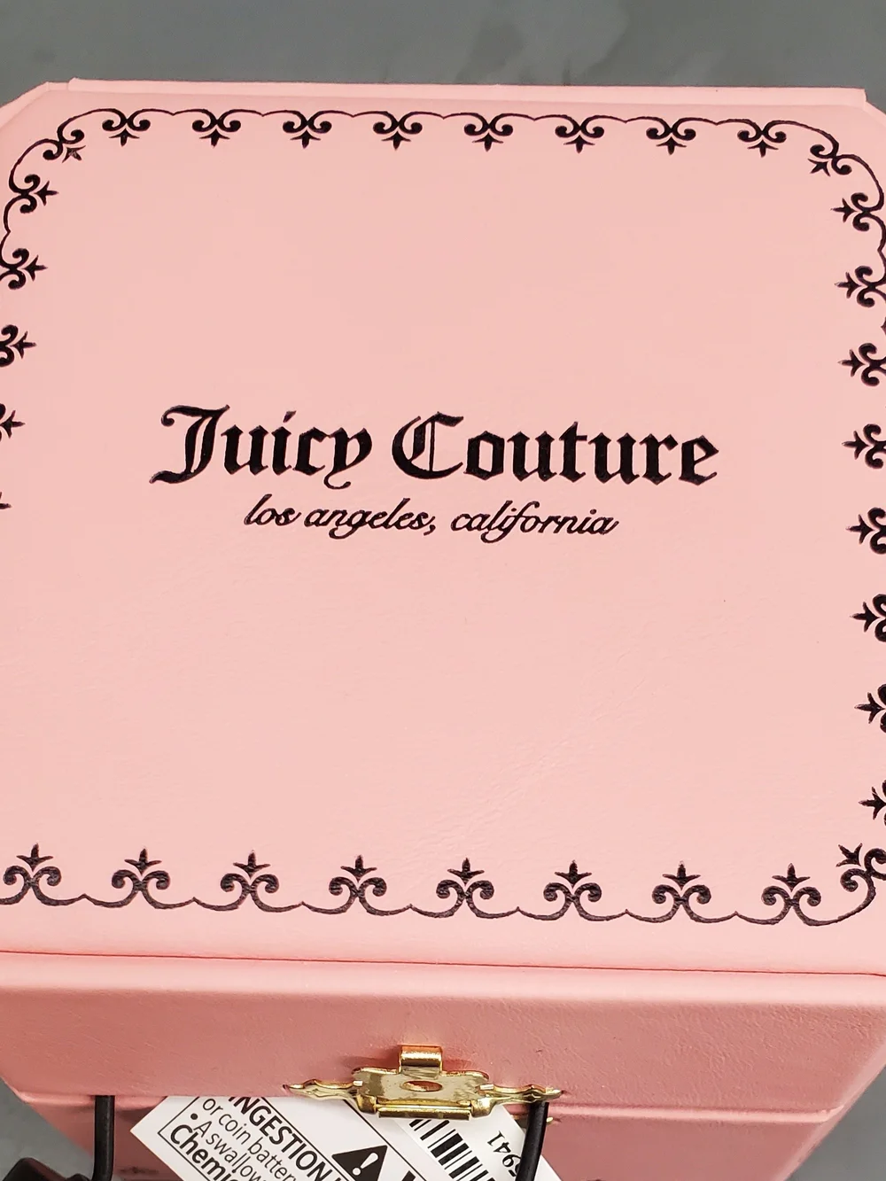Juicy Couture Gold Watch with Black Dial and Leopard Strap